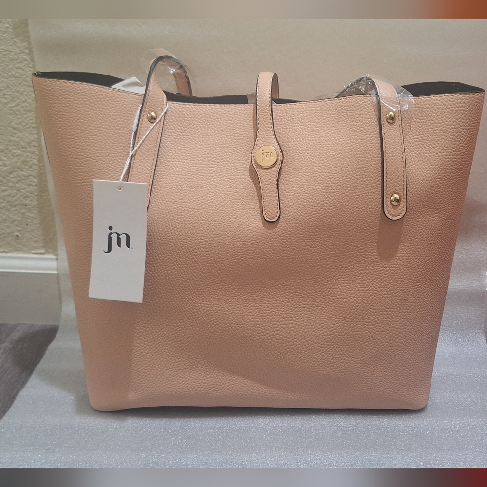 Jessica Moore Large Peach Tote Bag